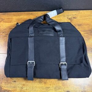 Kenneth Cole New York Black Canvas Weekender Duffle Bag Travel Carry On